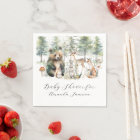 Baby shower des animaux mignons de la forêt de l'o