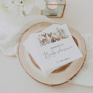 Serviette En Papier Baby shower des bois