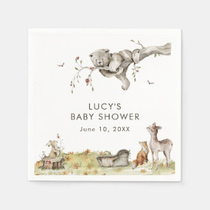 Serviette En Papier Baby shower des bois