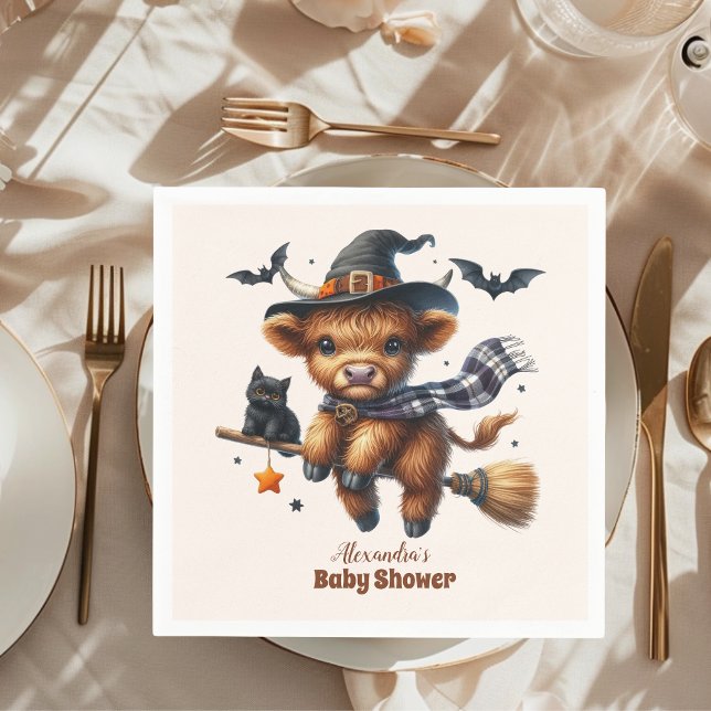 Serviette En Papier Baby shower d'Halloween de la Petite Vache Sainte (Créateur téléchargé)
