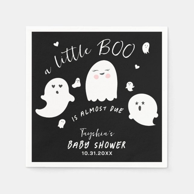 Serviette En Papier Baby shower d'Halloween neutre pour le genre Ghost (Devant)