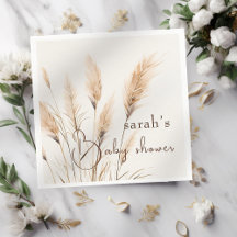 baby shower d'herbe boho Pampas