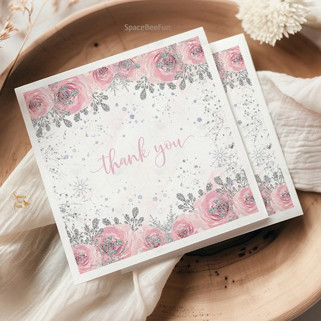 Serviette En Papier Baby shower d'hiver (Winter Baby Shower Napkins, It's Cold Outside Napkins, Snowflake Baby Shower Napkins, Winter Wonderl)