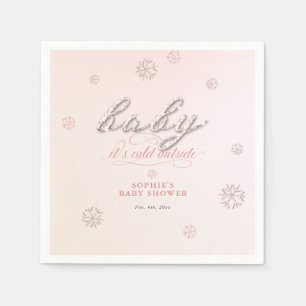 Serviette En Papier Baby shower d'hiver de la Parties scintillant des
