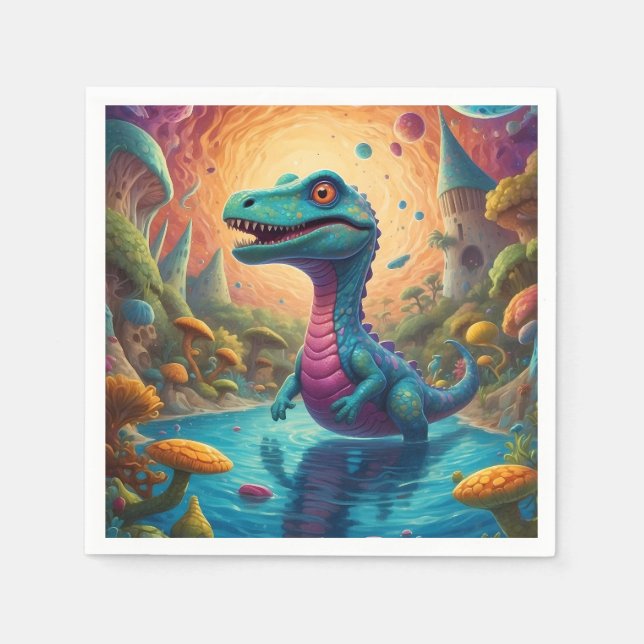 Serviette En Papier Baby shower Dino-Mite (Devant)