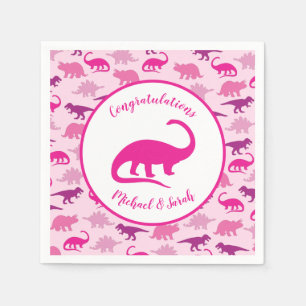 Serviette En Papier Baby shower Dinosaur