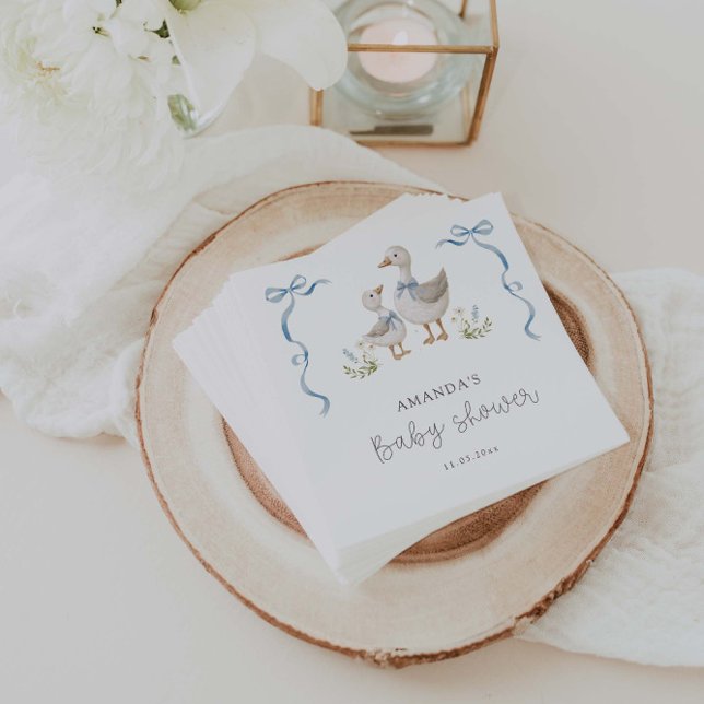 Serviette En Papier Baby shower d'oie (Créateur téléchargé)