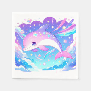 Serviette En Papier Baby shower Dolphin Majestic