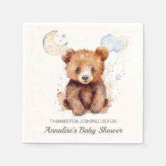 Serviette En Papier Baby shower d'ours neutre selon le sexe