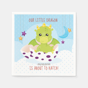 Serviette En Papier Baby shower Dragon