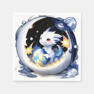 Serviette En Papier Baby shower Dragon À Thème Imaginaire