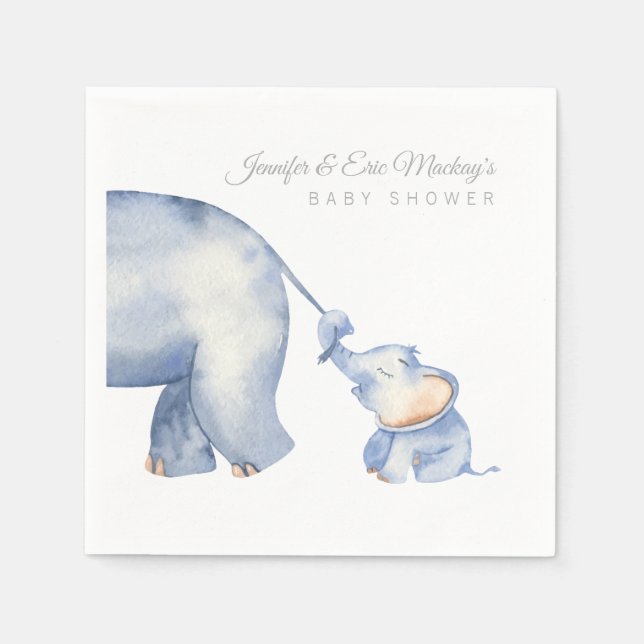 Serviette En Papier Baby shower éléphant (Devant)