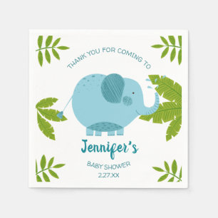 Serviette En Papier Baby shower éléphant de la Jungle mignonne