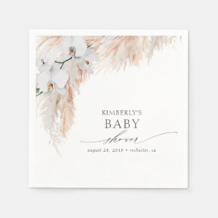 Serviette En Papier Baby shower en laiton Pampas / Fête des mariées Tr