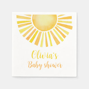 Serviette En Papier Baby shower ensoleillé, Un petit rayon de soleil