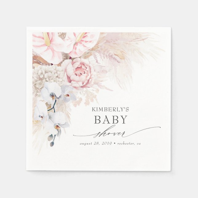 Serviette En Papier Baby Shower / Enterrement de Vie de Jeune Fille Tr (Devant)