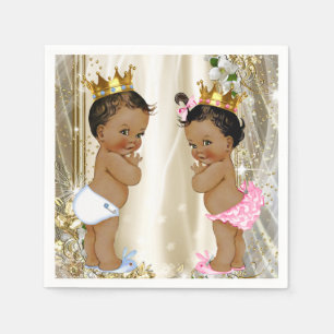 Serviette En Papier Baby shower Ethnic Prince Princess