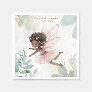Serviette En Papier Baby shower Fée Noire