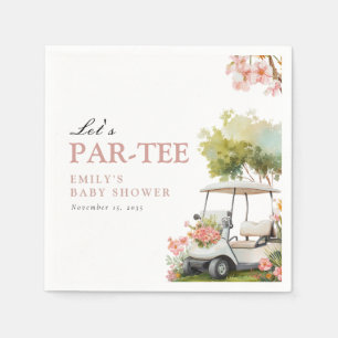 Serviette En Papier Baby Shower Fille Golf Let's Par-tée
