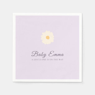 Serviette En Papier Baby Shower Fleur de Daisy Bébé Emma