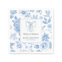 Baby shower floral bébé garçon Papier Napkin