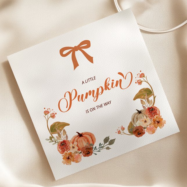 Serviette En Papier Baby shower floral de Little Citrouille Fall (Créateur téléchargé)