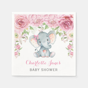 Serviette En Papier Baby shower floral de rose de serviette de papier