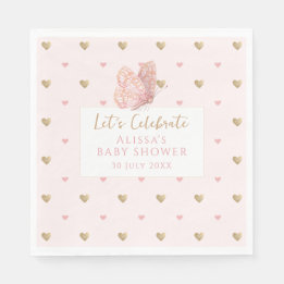 Serviette En Papier Baby shower Floral fleur sauvage