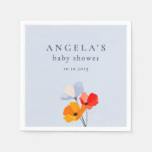 Baby shower floral Poppy gras
