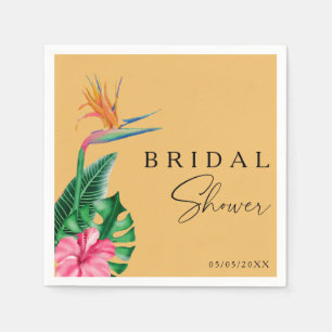 Serviette En Papier Baby shower floral tropical
