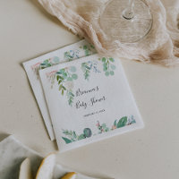 Baby shower floral tropical coloré