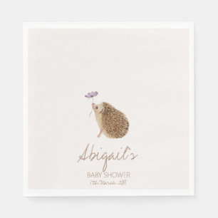 Serviette En Papier Baby shower forestier de Hérisson