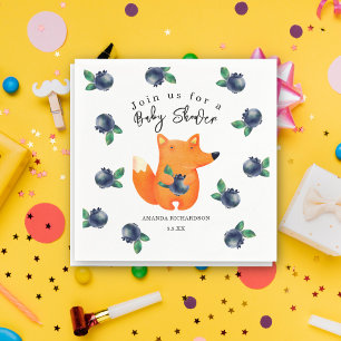 Serviette En Papier Baby shower Fox