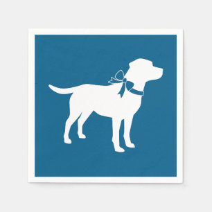 Serviette En Papier Baby shower français de Bulldog Frenchie Blue