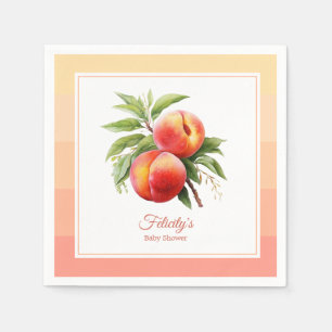 Serviette En Papier Baby Shower Fuzz pêche