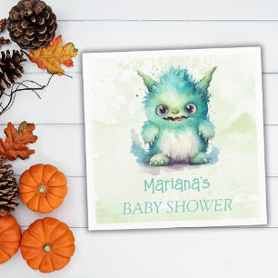 Serviette En Papier Baby Shower Garçon Petit Monstre Halloween