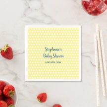 Baby shower garçon Pois jaune bleu  garçon