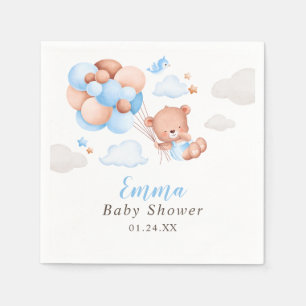 Serviette En Papier Baby shower Garçon Teddy Bear