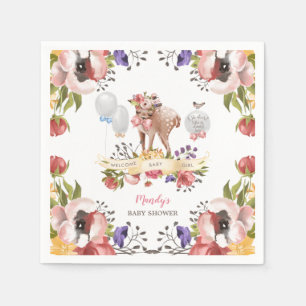 Serviette En Papier Baby shower Girl Oh Deer