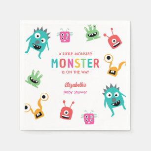 Serviette En Papier Baby Shower Halloween Little Monster personnalisé