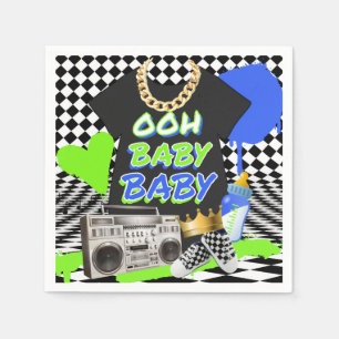 Serviette En Papier Baby shower Hip hop des années 80/90