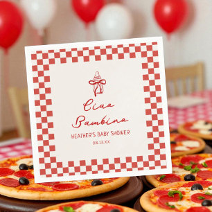 Serviette En Papier Baby shower italien de pizza Ciao Bambino