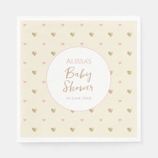 Serviette En Papier Baby shower jaune chic
