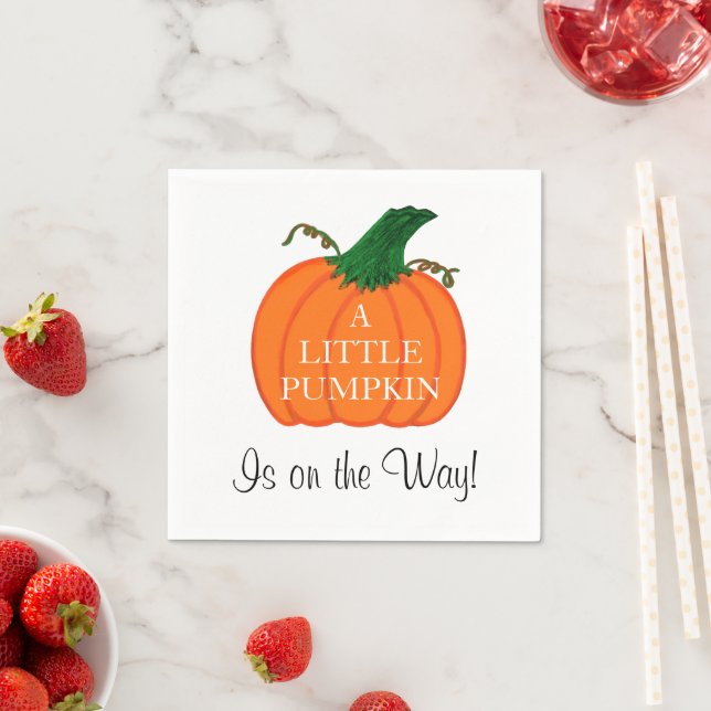 Serviette En Papier Baby shower Little Citrouille (En situation)