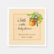 Baby shower Little Cutie Oranges et Coeurs