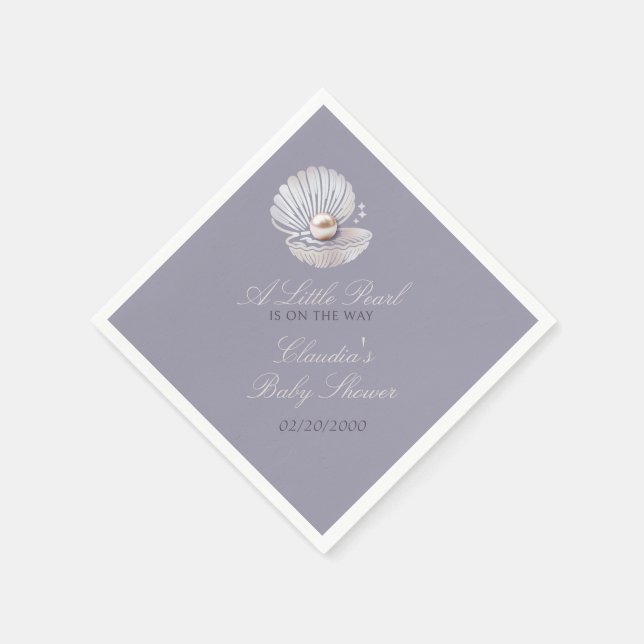 Serviette En Papier Baby shower Little Pearl (Coin)