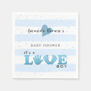Serviette En Papier Baby shower Love Baby Boy