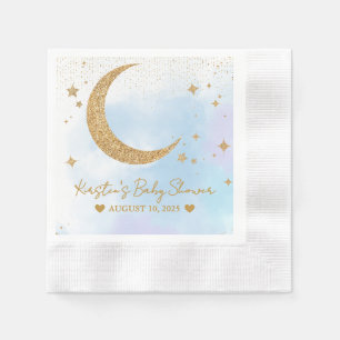 Serviette En Papier Baby shower Lune & Etoiles Coin