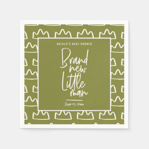 Serviette En Papier Baby shower manuscrit moderne