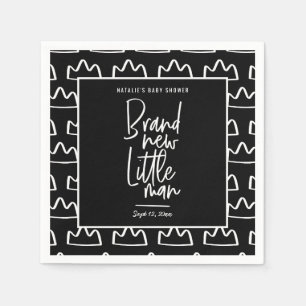 Serviette En Papier Baby shower manuscrit moderne